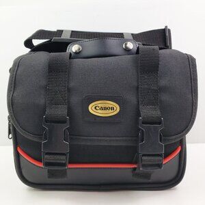 Canon Camera Bag Shoulder Mid-Size Canvas Padded Divider Compartments Strap
